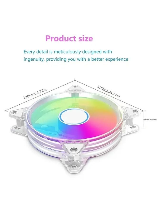 Transparent Frame ARGB PC Case Fan 4.72 Inch Silent Strong Wind Motherboard Sync - Image 2